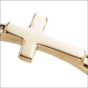 マレア リッチ  K10 クロスモチーフ・ダイヤ 2WAY ピンキーリング　ゴールド×ダイヤモンド 3号 10KJ-18