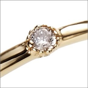 マレア リッチ  K10 クロスモチーフ・ダイヤ 2WAY ピンキーリング　ゴールド×ダイヤモンド 3号 10KJ-18