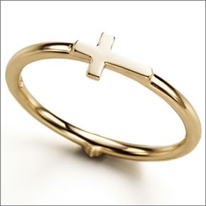 マレア リッチ  K10 クロスモチーフ・ダイヤ 2WAY ピンキーリング　ゴールド×ダイヤモンド 3号 10KJ-18