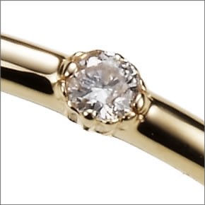 マレア リッチ  K10 ハートモチーフ・ダイヤ 2WAY ピンキーリング　ゴールド×ダイヤモンド 3号 10KJ-19