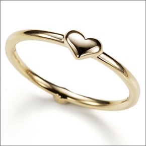 マレア リッチ  K10 ハートモチーフ・ダイヤ 2WAY ピンキーリング　ゴールド×ダイヤモンド 3号 10KJ-19