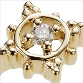 マレア リッチ  K10 マリンモチーフリング　ゴールド×ダイヤモンド　10号 10KJ-13