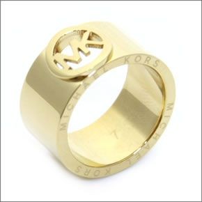 マイケルコース Fulton Gold-Tone Buckle Ring  バックル ロゴ リング サイズ 7　（日本サイズ14号） MKJ2933710/7