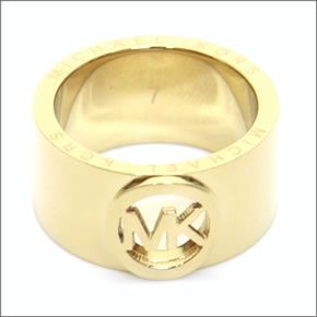 マイケルコース Fulton Gold-Tone Buckle Ring  バックル ロゴ リング サイズ 7　（日本サイズ14号） MKJ2933710/7