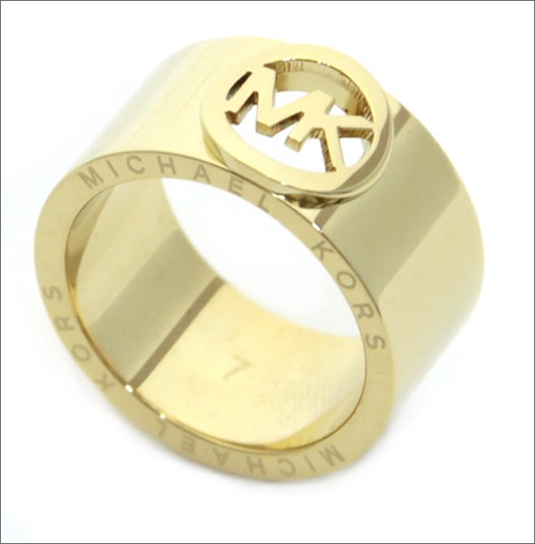 マイケルコース Fulton Gold-Tone Buckle Ring  バックル ロゴ リング サイズ 7　（日本サイズ14号） MKJ2933710/7