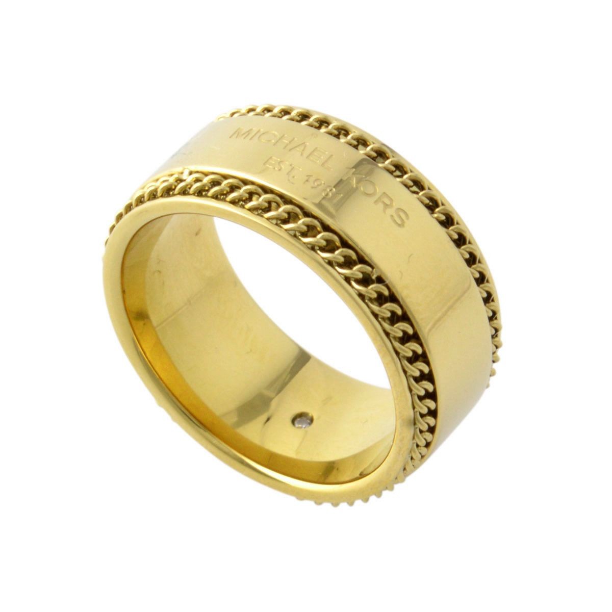 マイケルコース MICHAEL KORS MKJ5892710/7 Logo Plaque ロゴ＆チェーン リング 指輪　実寸14号