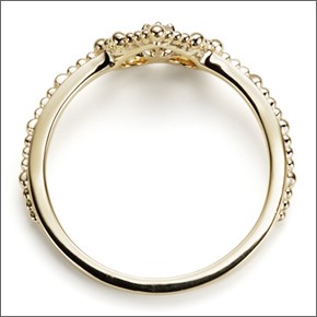 マレア リッチ Hawaiian series K10 ハワイアン ハートモチーフ リング ゴールド×ダイヤモンド　10号 11KJ-13