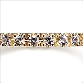 マレア リッチ  K10 ピンキーリング　ゴールド×ホワイトサファイア 3号 12KJ-11