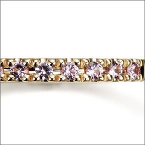 マレア リッチ  K10 ピンキーリング　ゴールド×ライトピンクサファイア 3号 12KJ-12