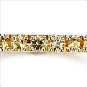 マレア リッチ  K10 ピンキーリング　ゴールド×ライトイエローサファイア 3号 12KJ-14