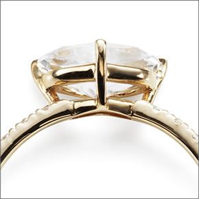 マレア リッチ  半貴シリーズ K10 ハートモチーフリング ゴールド×ホワイトクォーツ/ホワイトサファイア 10号 12KJ-27