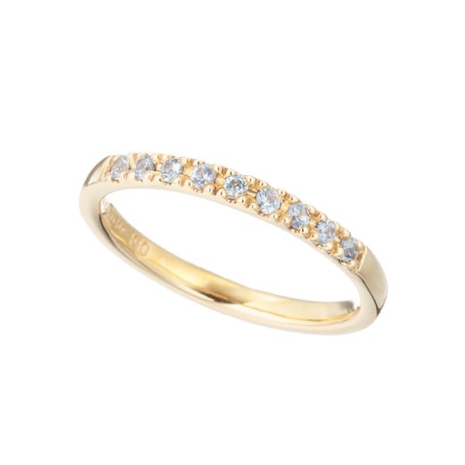 マレア リッチ Marea rich 12KJ-13 K10×ストーン ピンキーリング 指輪 Pinky Half Eternity Blue