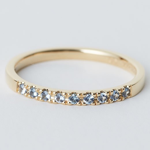 マレア リッチ Marea rich 12KJ-13 K10×ストーン ピンキーリング 指輪 Pinky Half Eternity Blue