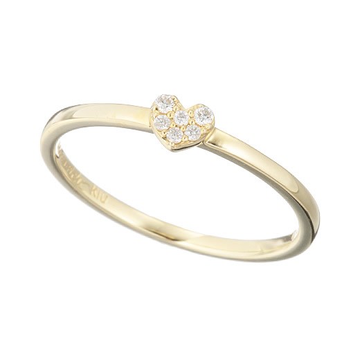 マレア リッチ Marea rich 14KJ-13 K10×ダイアモンド ハート リング 指輪 10号 Precious Heart Ring