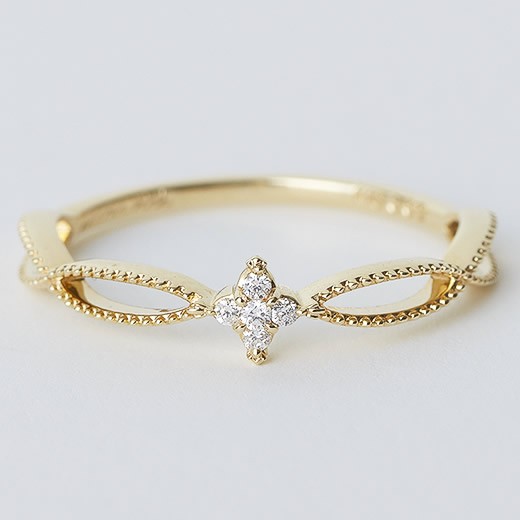 マレア リッチ Marea rich 16KJ-05 K10×ダイアモンド スターモチーフ リング 指輪 10号 Precious Star Ring