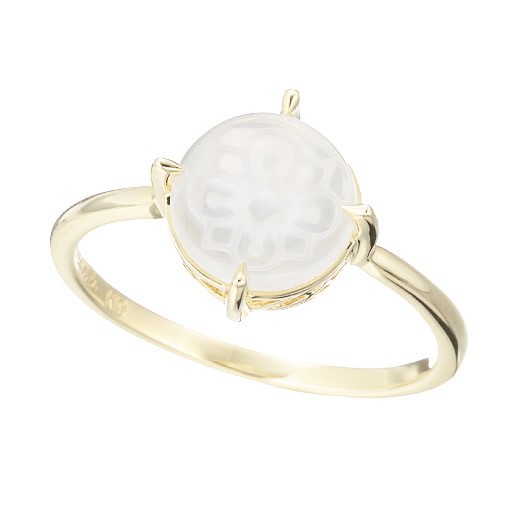 マレア リッチ Marea rich 17KJ-05 K10×ストーン シーグラス リング 指輪 10号 Natural Seaglass Ring