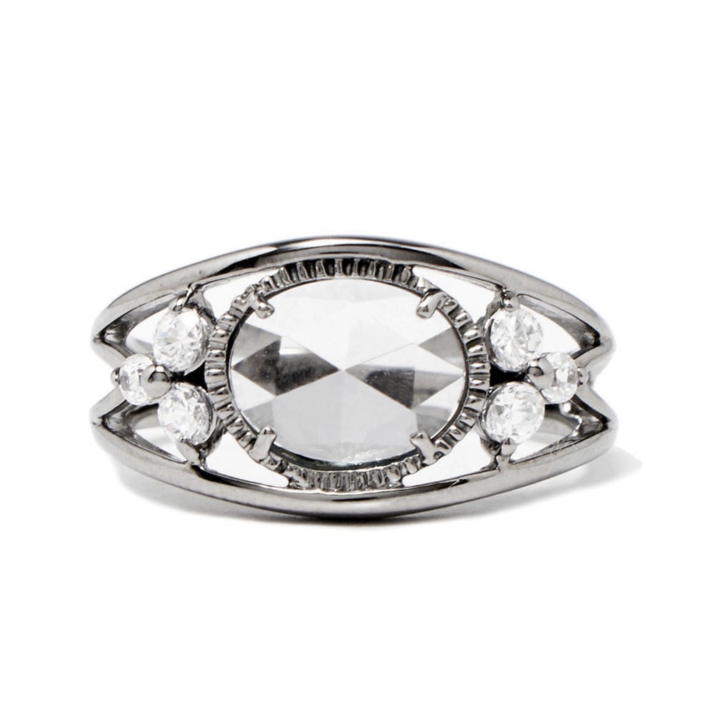 プリマローザ PRIMA ROSA C3 リング #13 ローズカットクォーツ×キュービックジルコニア アンティーク調 指輪 13号