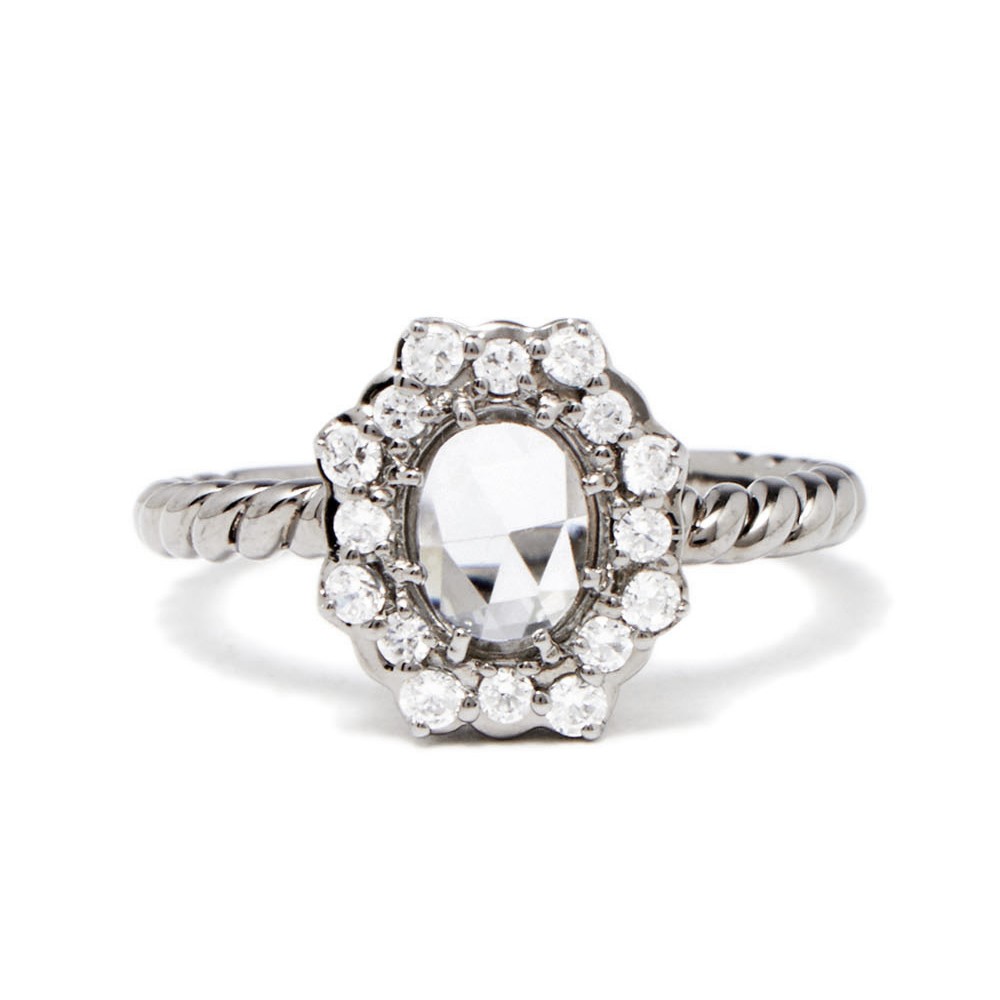 プリマローザ PRIMA ROSA H2 リング #13 ローズカットクォーツ×キュービックジルコニア アンティーク調 指輪 13号