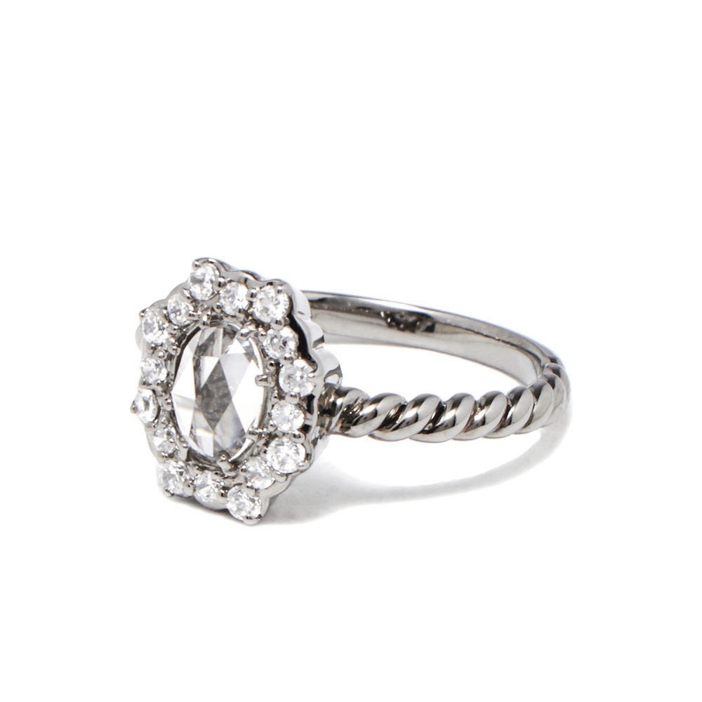 プリマローザ PRIMA ROSA H2 リング #13 ローズカットクォーツ×キュービックジルコニア アンティーク調 指輪 13号