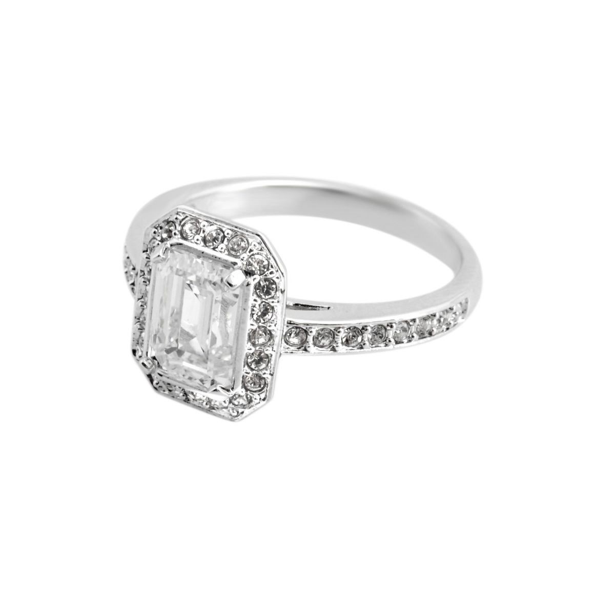 スワロフスキー SWAROVSKI 5139642 Attract Light Rectangular クリスタル クリスタルパヴェ リング 指輪 サイズ50（日本サイズ9号）
