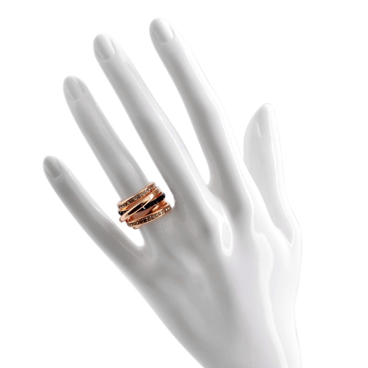 スワロフスキー SWAROVSKI 5184220 Dynamic クリスタル クリスタルパヴェ サークル スパイラル リング 指輪 サイズ50（日本サイズ9号）