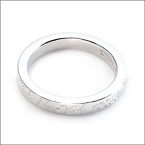 ティファニー  ノーツ ナロー バンドリング スターリングシルバー