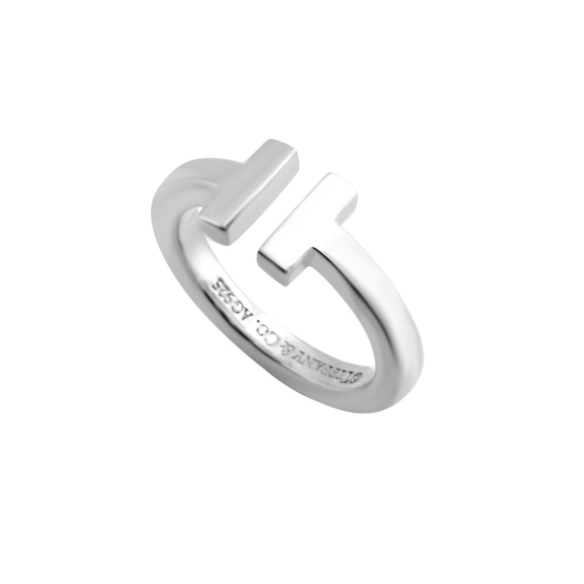 ティファニー TIFFANY&CO  Ｔｉｆｆａｎｙ Ｔ ティファニーT スクエア リング SS 指輪