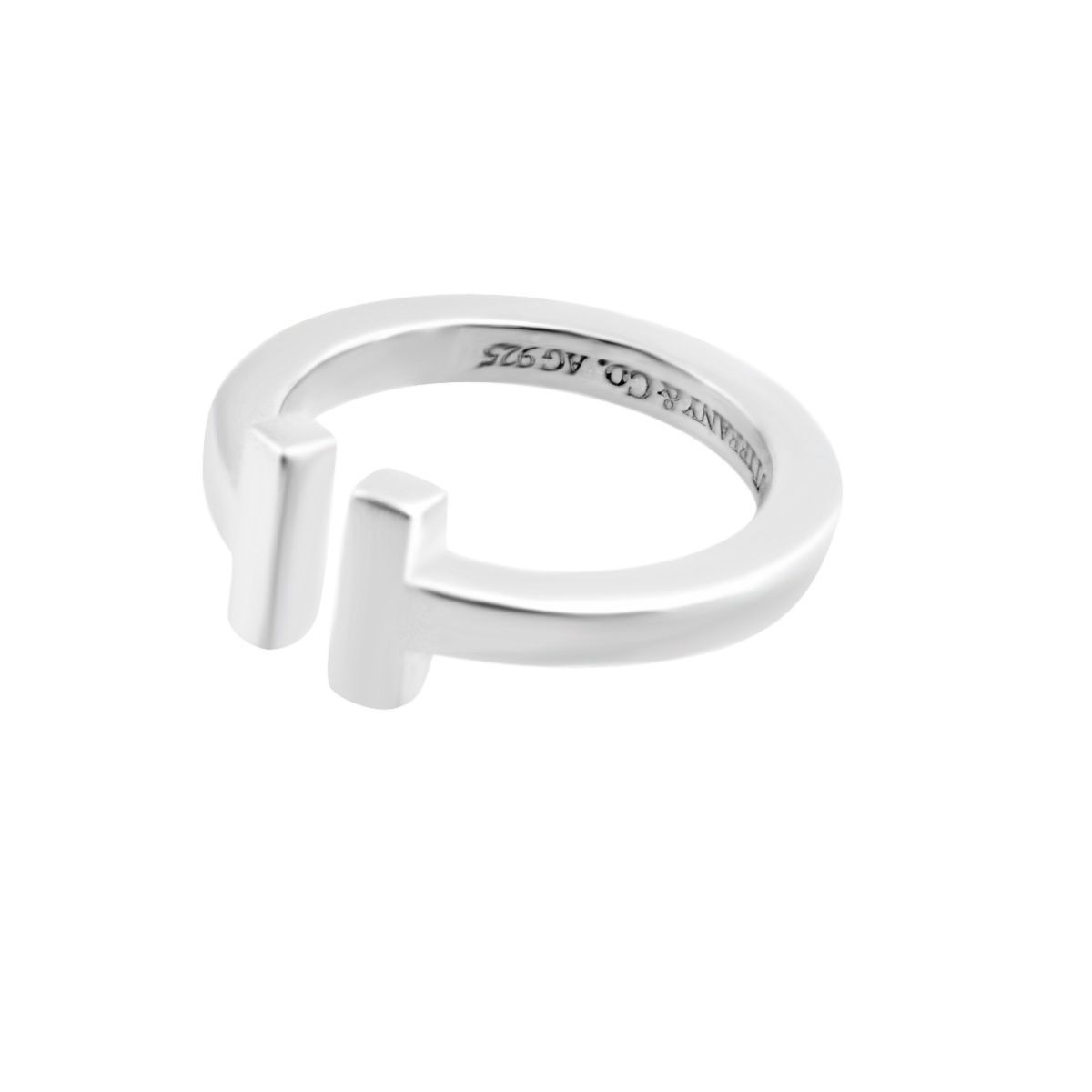 ティファニー TIFFANY&CO  Ｔｉｆｆａｎｙ Ｔ ティファニーT スクエア リング SS 指輪