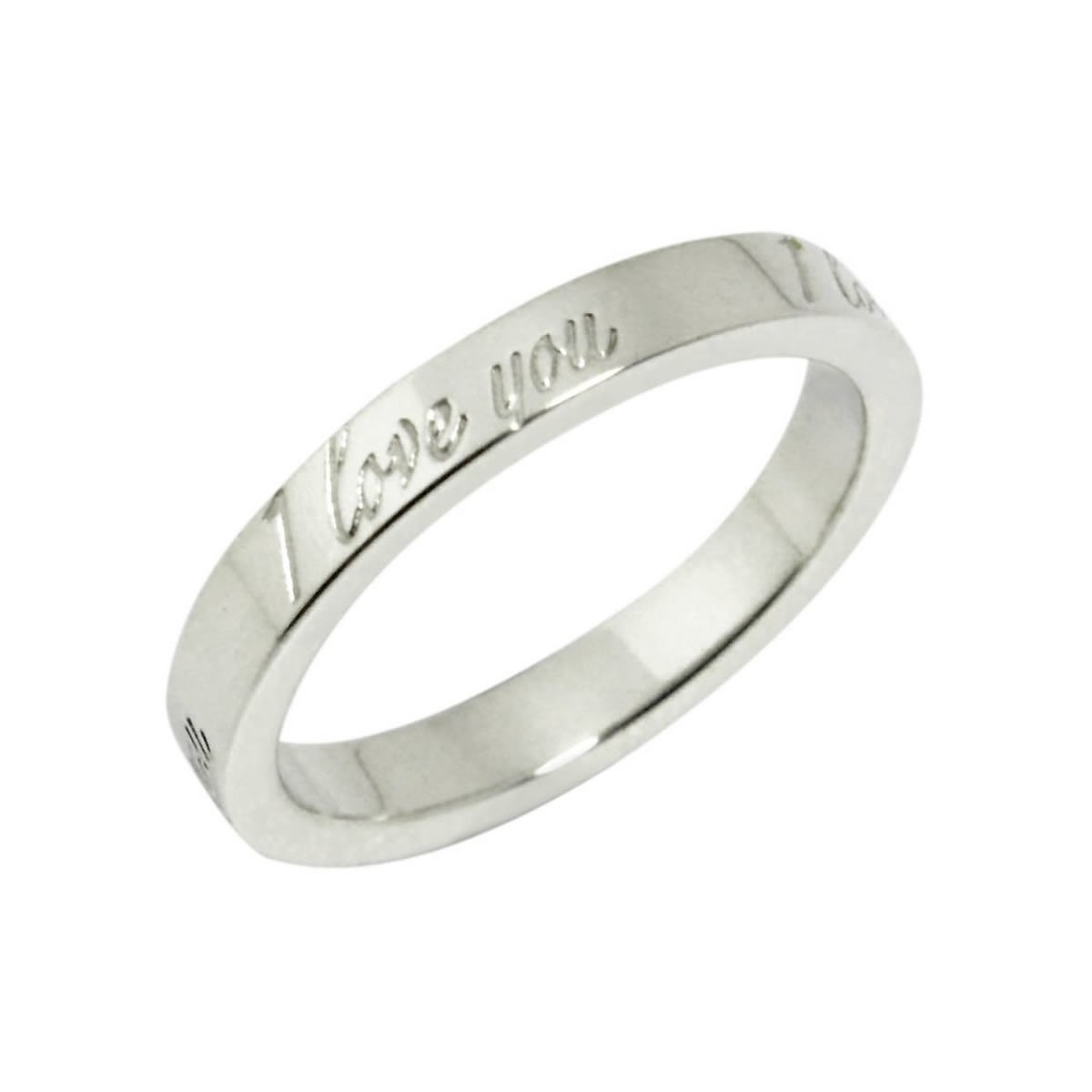 ティファニー TIFFANY&CO  ノーツ ナロー アイラブユー 「I Love you」 リング SS 指輪