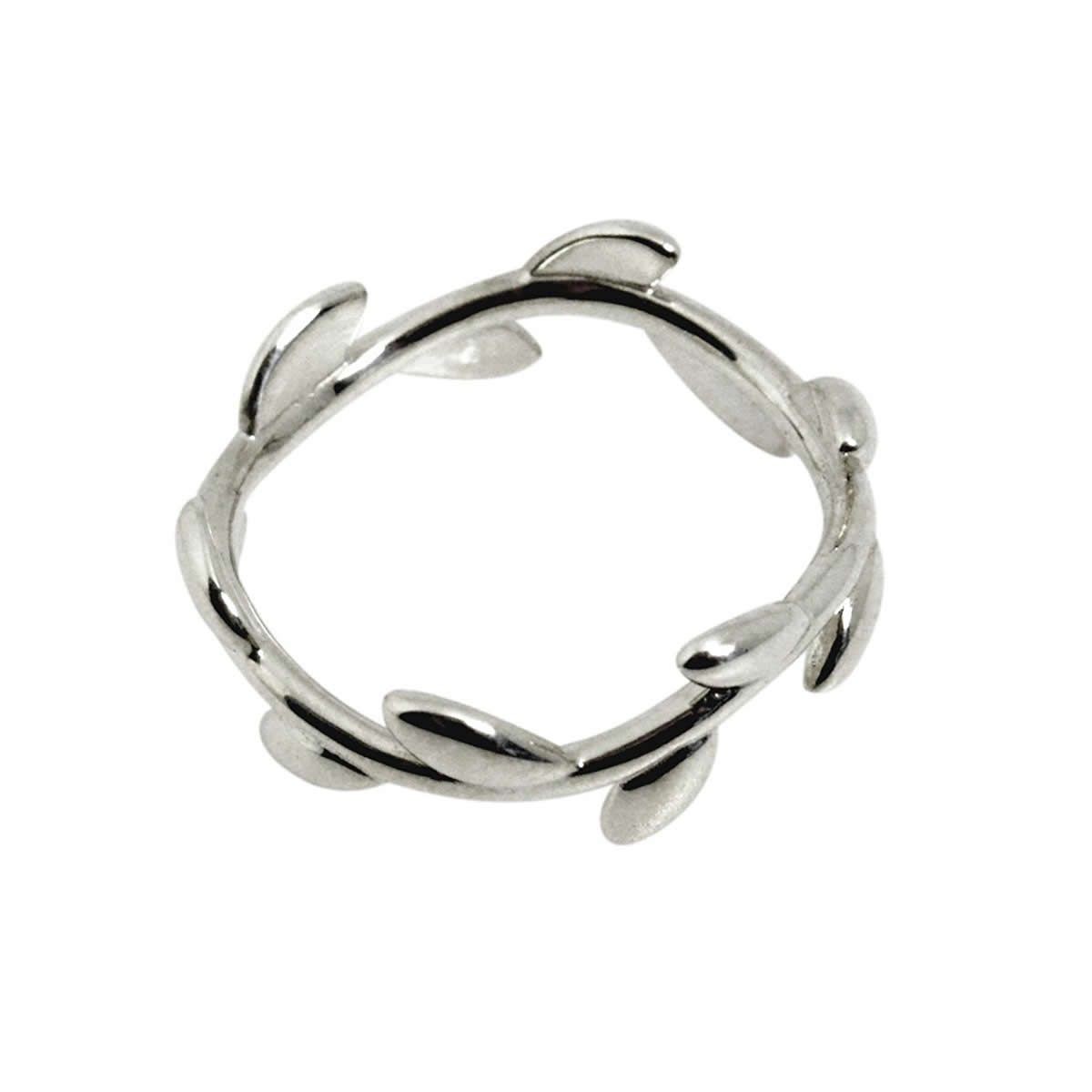 ティファニー TIFFANY&CO  パロマ・ピカソ オリーブ リーフ ナロー バンドリング 指輪 SS
