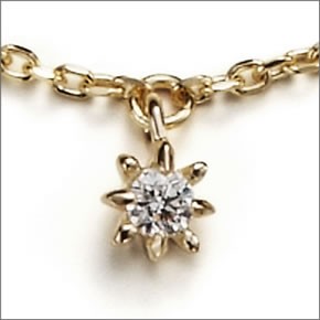 マレア リッチ  K10 シンプルダイヤブレスレット　ゴールド×ダイヤモンド 10KJ-11