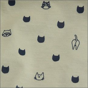 アネロ CAT・DOT☆猫シリーズ☆ 魚の骨チャーム付♪手書き風ネコプリント＆ねこどっと柄がキュートなスウェット素材のリュックサック アイボリー×ネイビー AJ-43201-IV