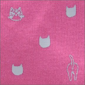 アネロ CAT・DOT☆猫シリーズ☆ 魚の骨チャーム付♪手書き風ネコプリント＆ねこどっと柄がキュートなスウェット素材のリュックサック ショッキングピンク×グレー AJ-43201-SPI