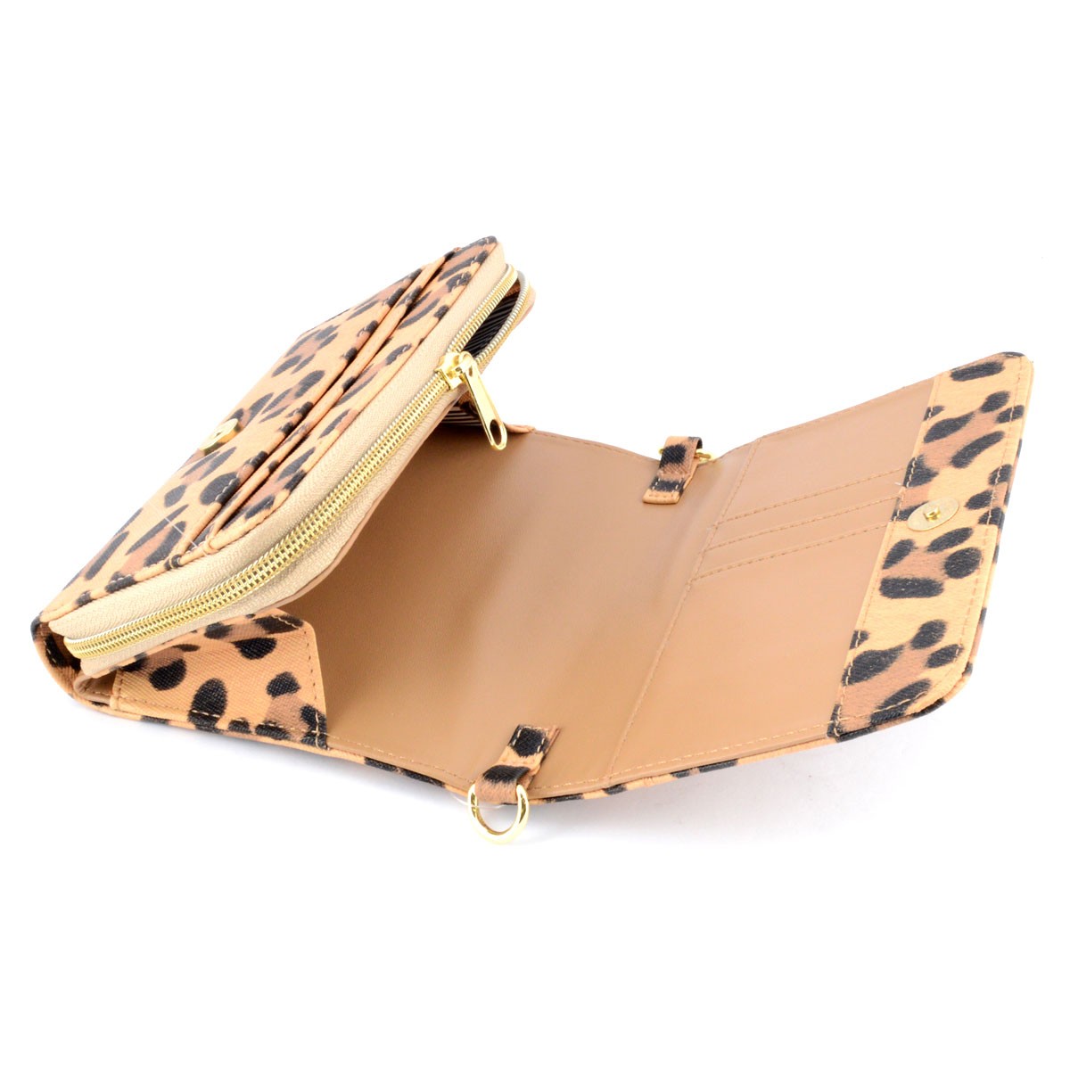 アネロ anello  ZU-M0206-LEO おすましメガネ猫 ジョセフィーヌ スマホも入るお財布一体型ポシェット 多収納☆お財布ショルダーバッグ これひとつで身軽にお出掛けOK♪