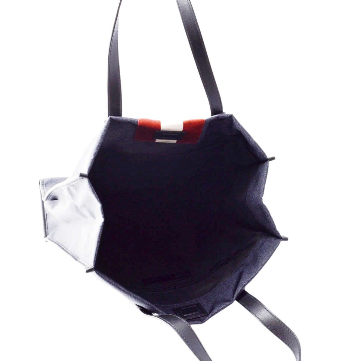 バリー BALLY RAAMI 17 6207915 メンズ インク ファブリック バリーストライプ ショルダー トートバッグ