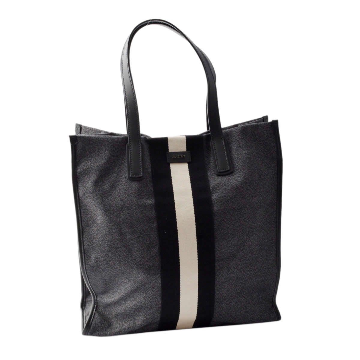 バリー BALLY RAAMI 30 6207916 メンズ インク ファブリック バリーストライプ ショルダー トートバッグ