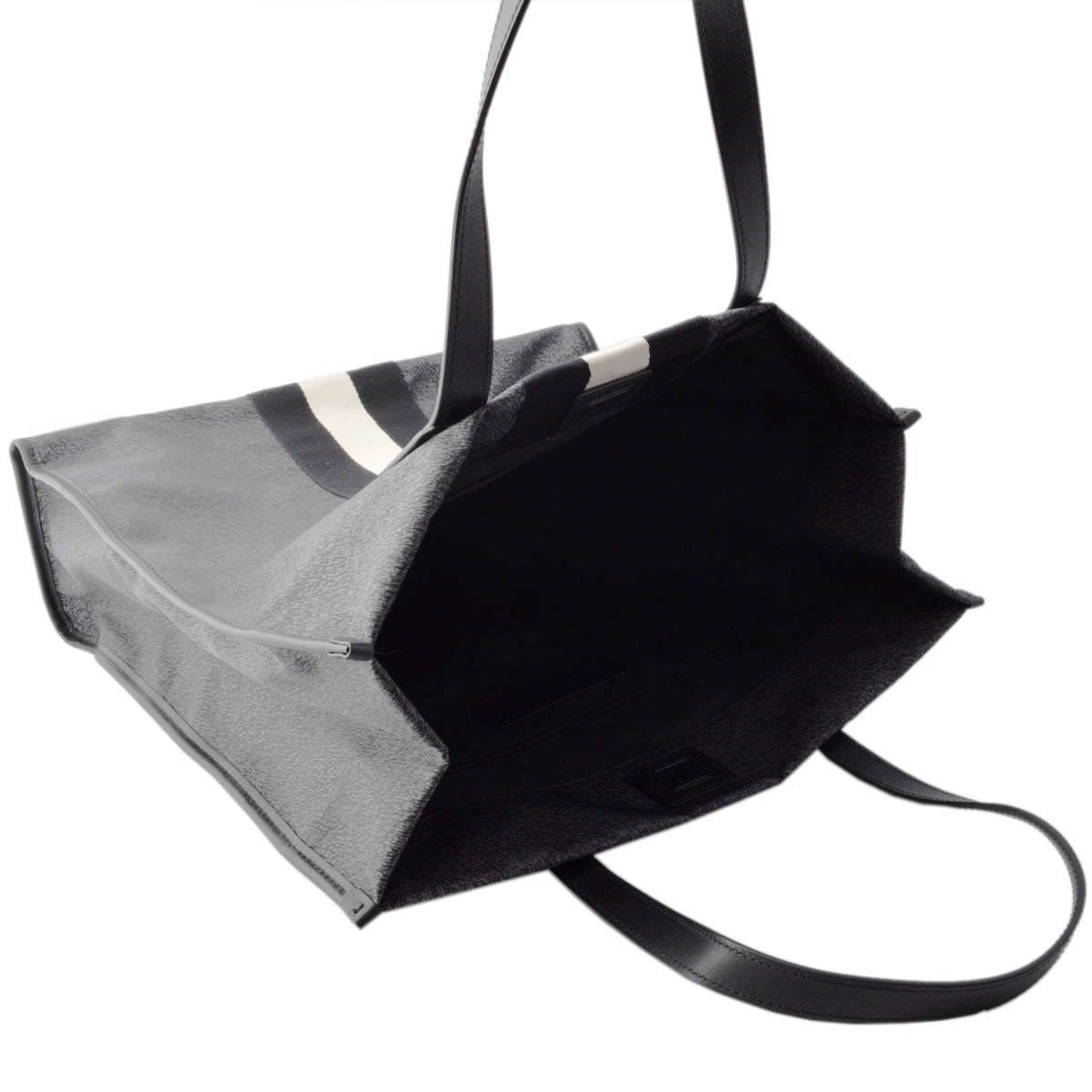 バリー BALLY RAAMI 30 6207916 メンズ インク ファブリック バリーストライプ ショルダー トートバッグ