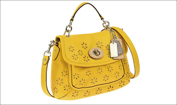 コーチ ≪取り寄せ商品≫POPPY ポピー アイレット フラワー・パンチングレザー 2WAY ショルダー・ハンドバッグ マリーゴールド 22437 SVMRG