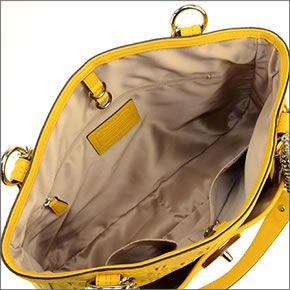 コーチ ≪取り寄せ商品≫POPPY ポピー アイレット フラワー・パンチングレザー チェーン・トートバッグ マリーゴールド 22438 SVMRG