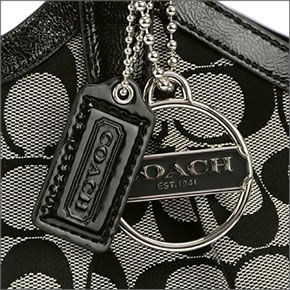 コーチ・アウトレット  ≪取り寄せ商品≫シグネチャーストライプ  トートバッグ ブラック/グレー F28503 SBWBK