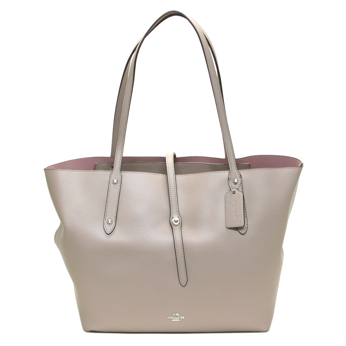 コーチ COACH 58849 Sv/Stone Dusty Rose(SVMHJ) マーケット ターンロック 内外バイカラー ショルダー・トートバッグ  MARKET TOTE
