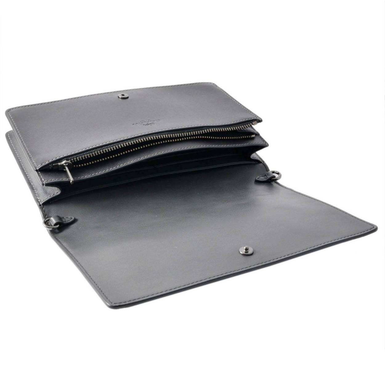 コーチ COACH 12057 Dk/Black（DKBLK） ティー ローズ ツーリング メタル スタッズ ツーリング ショルダーバッグ クラッチバッグ FOLDOVER CROSSBODY CLUTCH