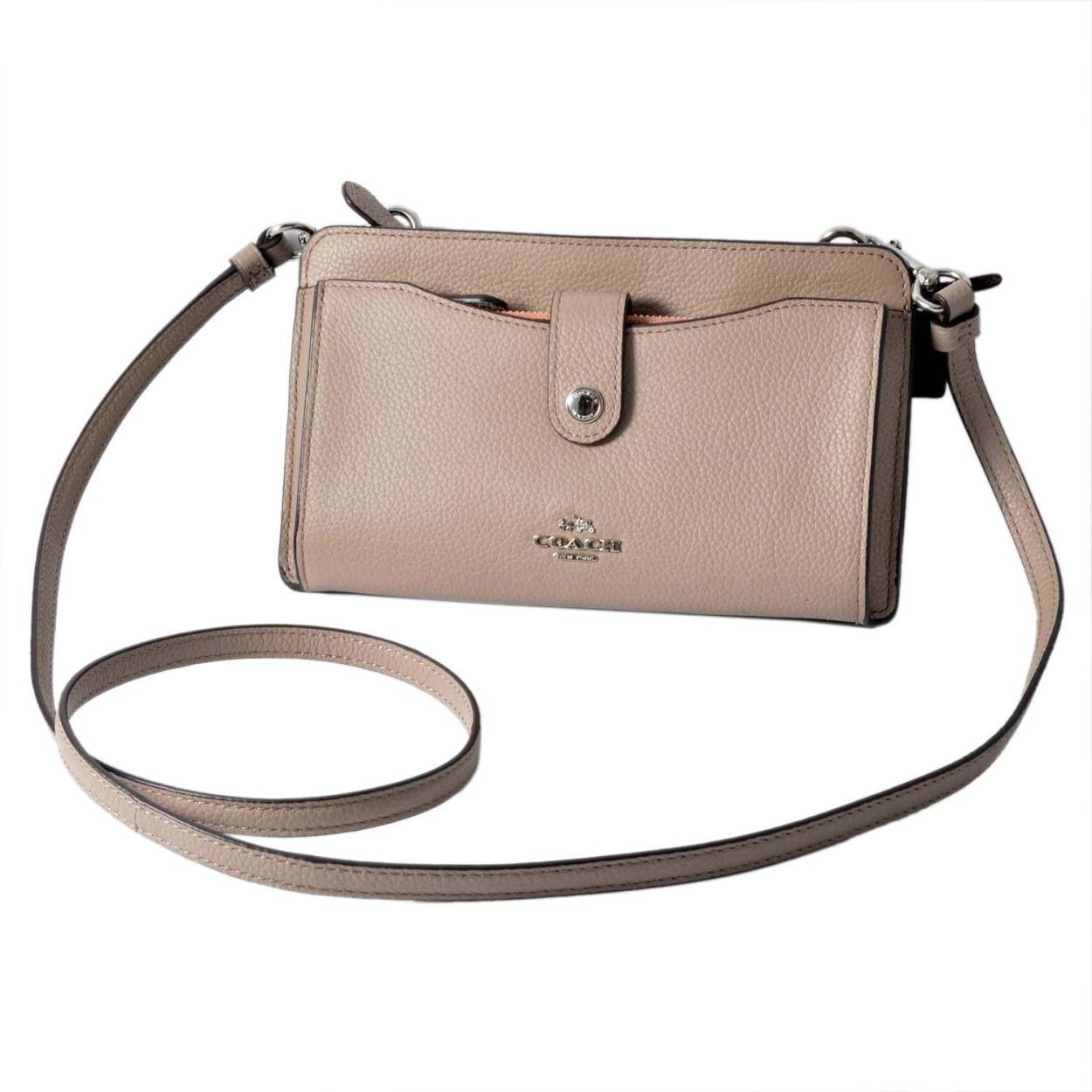 コーチ COACH 13685 Sv/Stone/Melon Multi（SVMGD） カラーブロック ショルダーバッグ クラッチバッグ POP UP MESSENGER