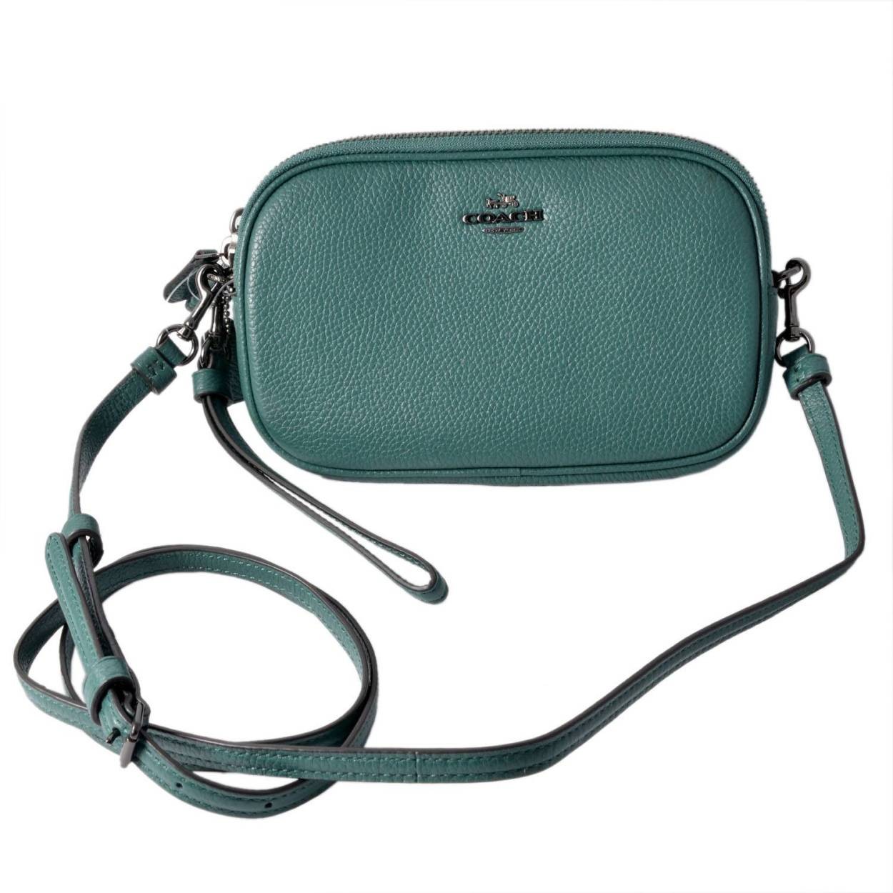 コーチ COACH 65547 Dk/Dark Turquoise (DKM7Q) ショルダーバッグ クラッチバッグ CROSSBODY CLUTCH