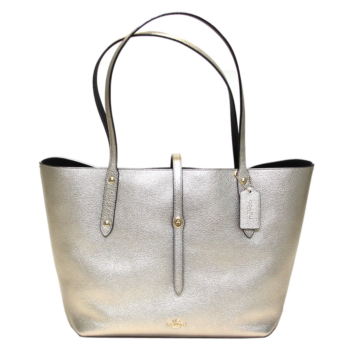 コーチ COACH 22882 Li/Platinum Chestnut (LIMSO)  マーケット ターンロック 内外バイカラー ショルダー・トートバッグ  MARKET TOTE
