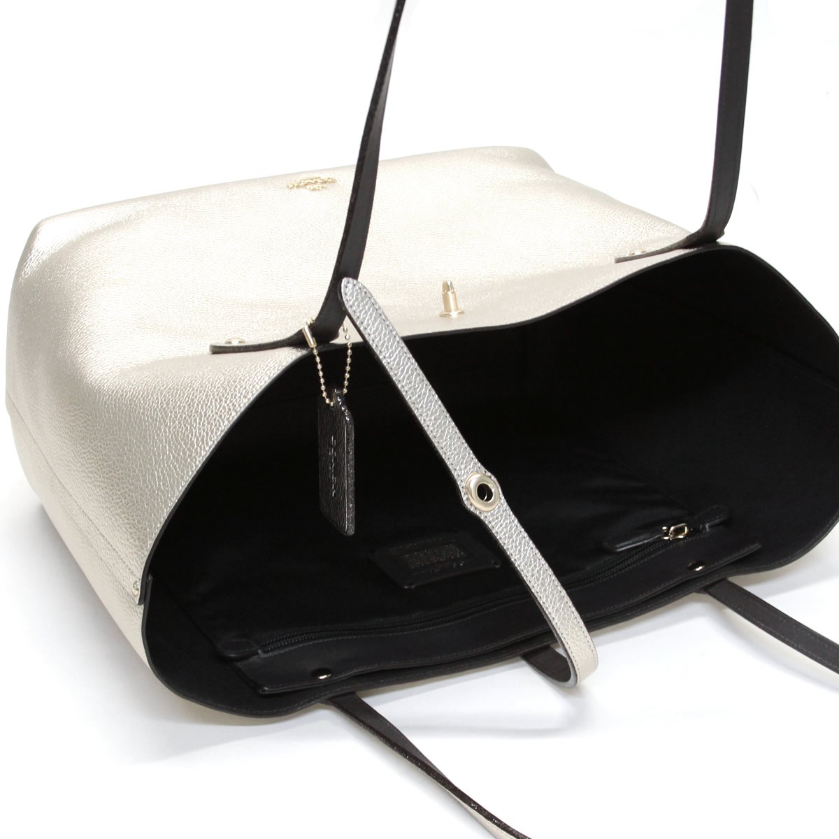 コーチ COACH 22882 Li/Platinum Chestnut (LIMSO)  マーケット ターンロック 内外バイカラー ショルダー・トートバッグ  MARKET TOTE