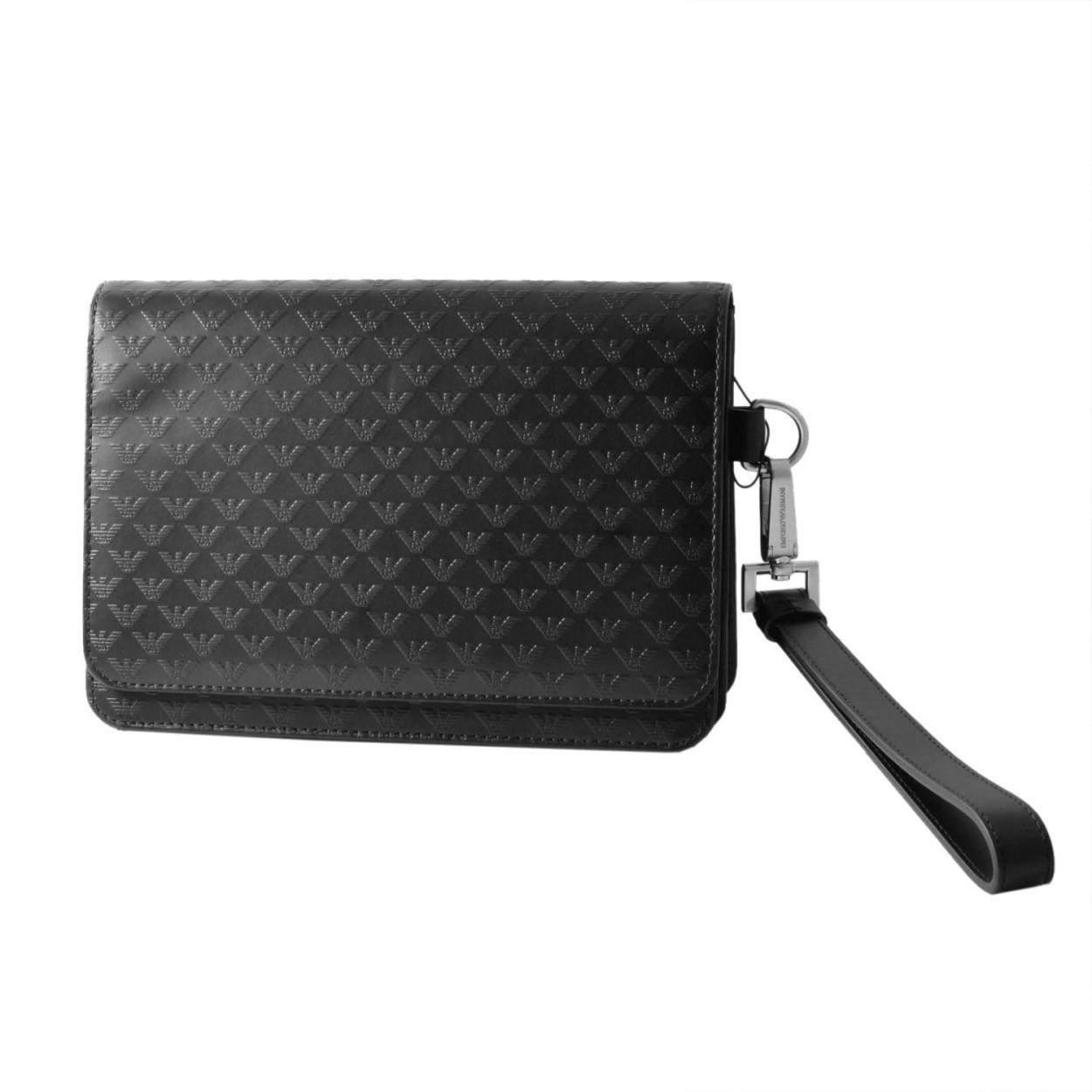 エンポリオアルマーニ EMPORIO ARMANI YEML67 YC043 80001 イーグル型押し セカンドバッグ