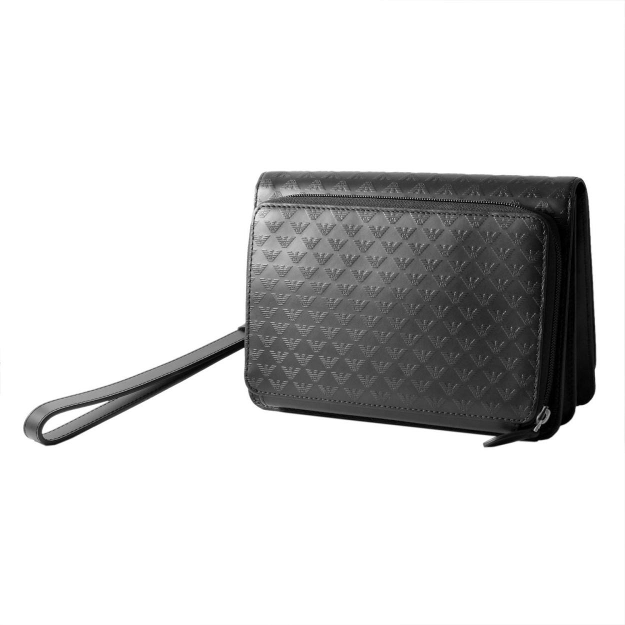 エンポリオアルマーニ EMPORIO ARMANI YEML67 YC043 80001 イーグル型押し セカンドバッグ