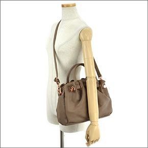 フォリフォリ ≪取り寄せ商品≫ 2WAY ショルダー・ハンドバッグ ダークベージュ HB2P013SDI/DBE