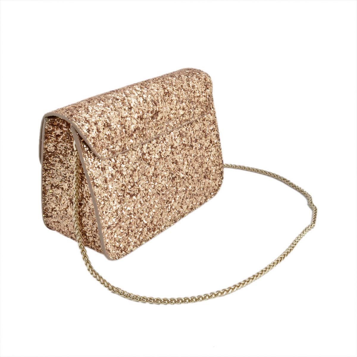 フルラ FURLA 820648 BFG5 S30 GOLD  メトロポリス スパンコールラメ入りグリッター ミニ チェーン ショルダーバッグ METROPOLIS MINI